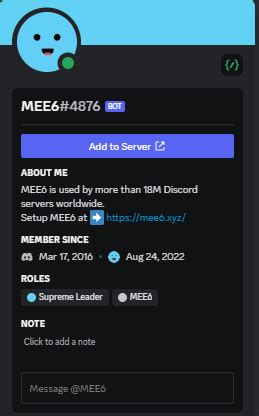 mee6 bot|A Ranking of Every Discord Bot Ive Used : r/discordapp